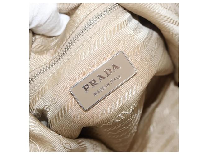 PRADA Shoulder Bag Nylon Beige Silver - vista 18
