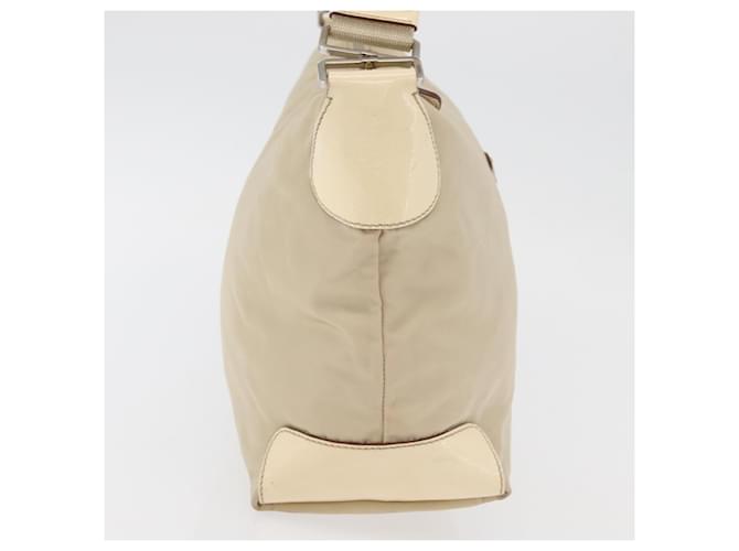 PRADA Shoulder Bag Nylon Beige Silver - vista 4