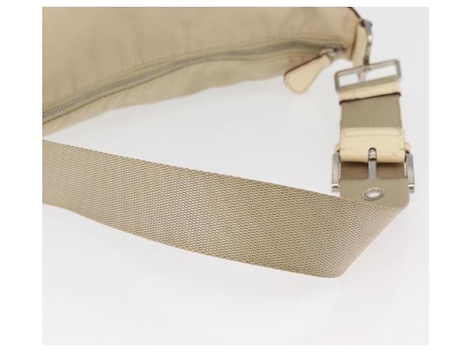 PRADA Shoulder Bag Nylon Beige Silver - vista 7