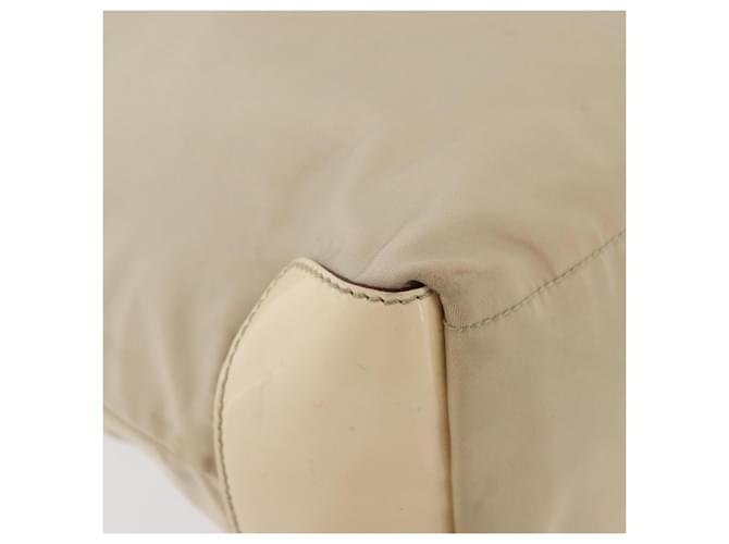 PRADA Shoulder Bag Nylon Beige Silver - vista 9