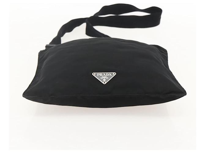PRADA Shoulder Bag Nylon Black Silver - vista 5