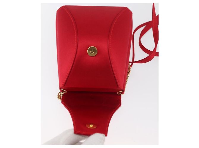 LOEWE Shoulder Bag Satin Red Gold - vista 11