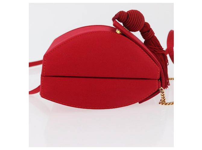 LOEWE Shoulder Bag Satin Red Gold - vista 3