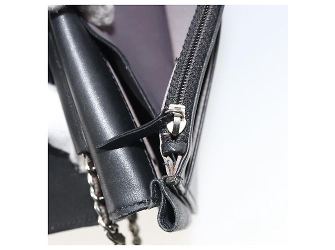CHANEL COCO Mark Chain Shoulder Bag Patent leather Black Silver CC - vista 21