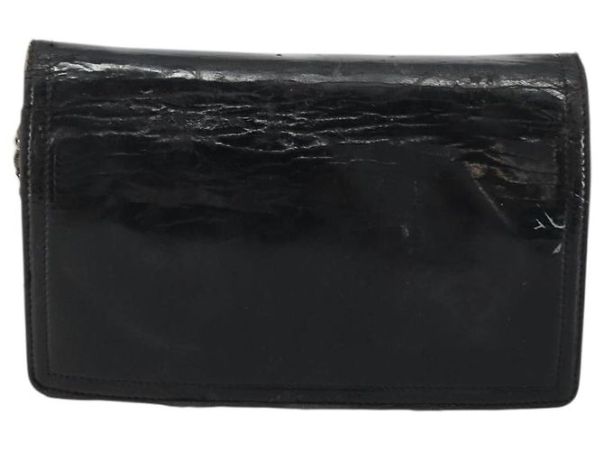 CHANEL COCO Mark Chain Shoulder Bag Patent leather Black Silver CC - vista 3