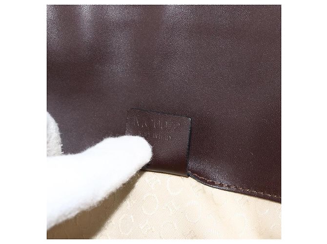 Céline CELINE C Macadam Canvas Hand Bag Leather Beige Gold - vista 23