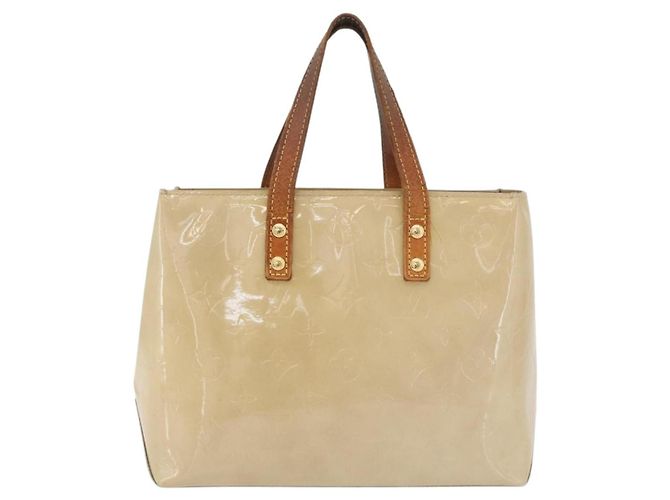 LOUIS VUITTON Monogram Vernis Reade PM Hand Bag Beige M91144 LV - vista 13