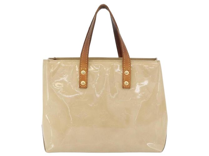 LOUIS VUITTON Monogram Vernis Reade PM Hand Bag Beige M91144 LV - vista 2
