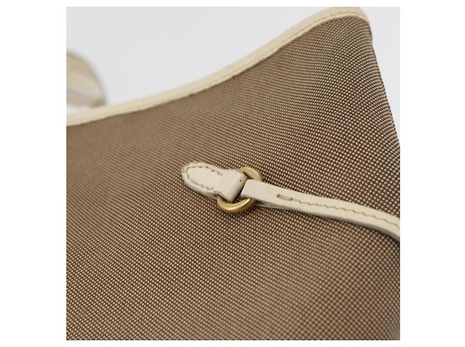 PRADA Tote Bag Canvas Beige Gold - vista 10