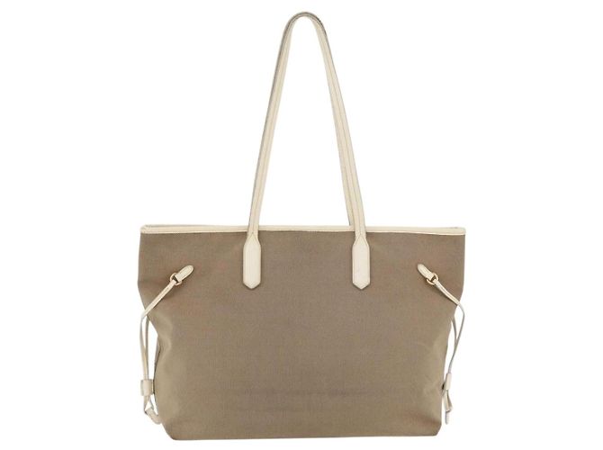 PRADA Tote Bag Canvas Beige Gold - vista 2