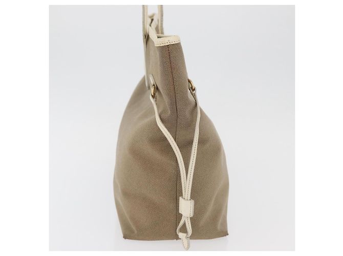 PRADA Tote Bag Canvas Beige Gold - vista 4