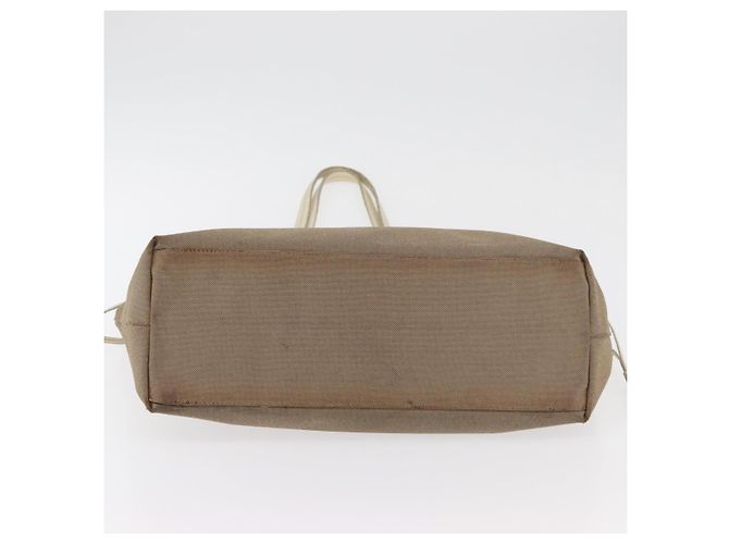 PRADA Tote Bag Canvas Beige Gold - vista 5