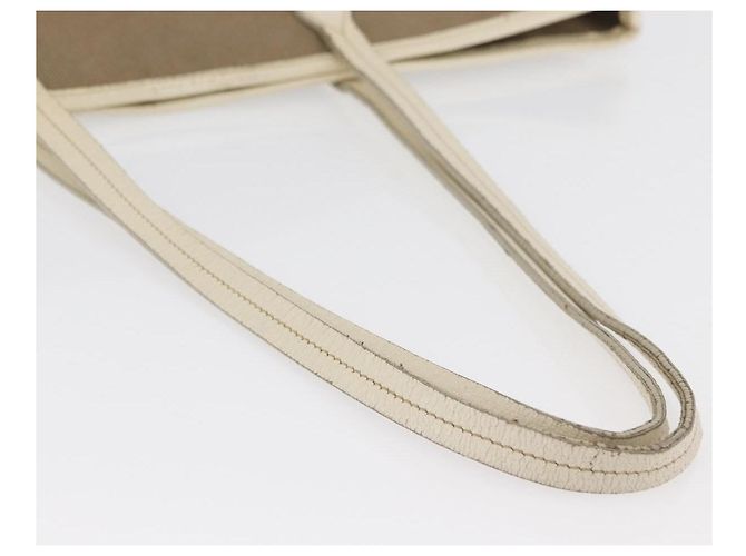 PRADA Tote Bag Canvas Beige Gold - vista 7