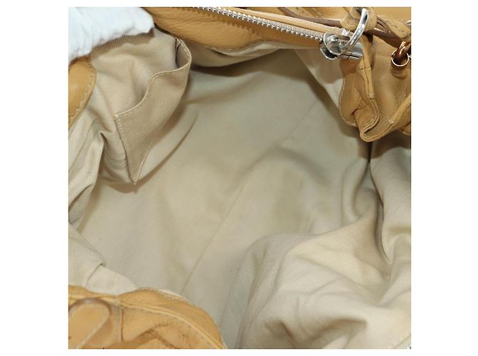 Chloé Sac à main Chloe Paddington en cuir beige or argent - vue 18