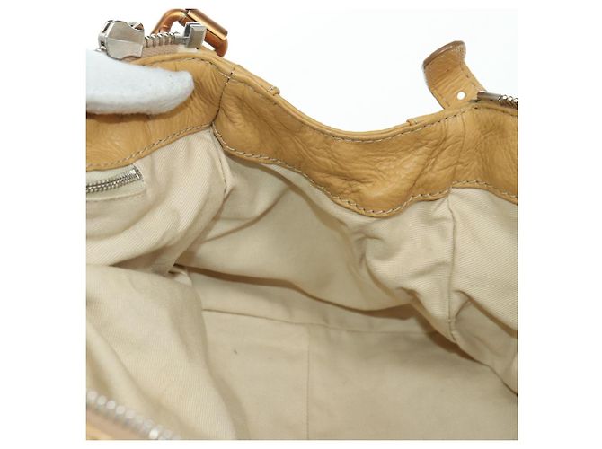 Chloé Sac à main Chloe Paddington en cuir beige or argent - vue 20