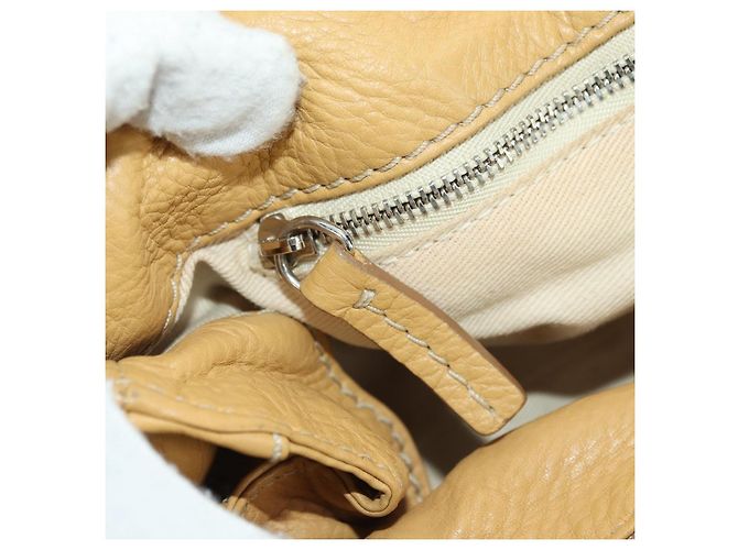 Chloé Sac à main Chloe Paddington en cuir beige or argent - vue 21