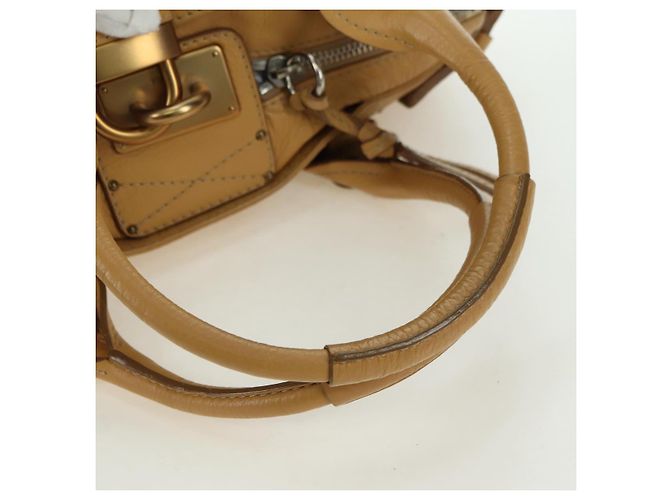 Chloé Sac à main Chloe Paddington en cuir beige or argent - vue 7