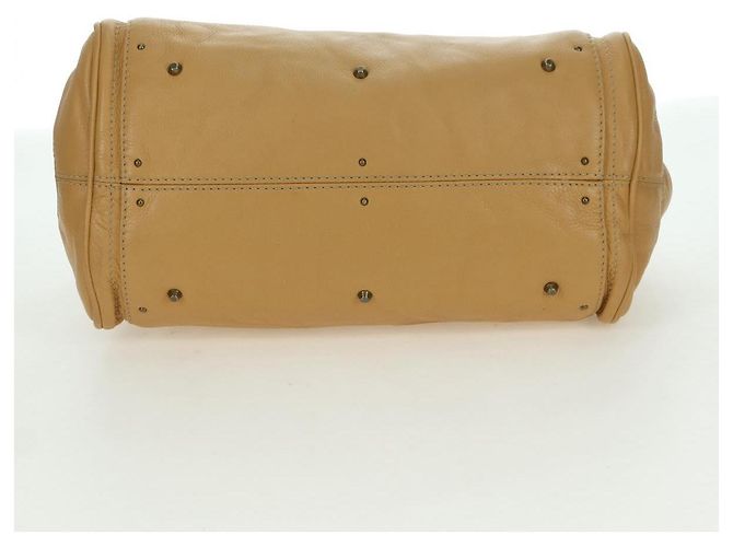 Chloé Sac à main Chloe Paddington en cuir beige or argent - vue 9
