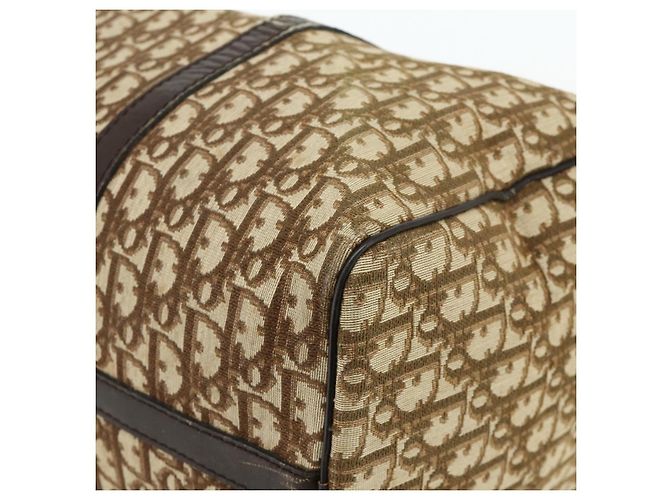 Christian Dior Trotter Canvas Hand Bag Brown Silver - vista 10