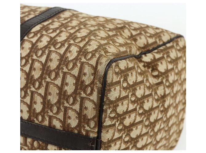 Christian Dior Trotter Canvas Hand Bag Brown Silver - vista 12
