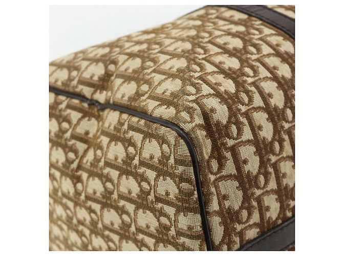 Christian Dior Trotter Canvas Hand Bag Brown Silver - vista 13