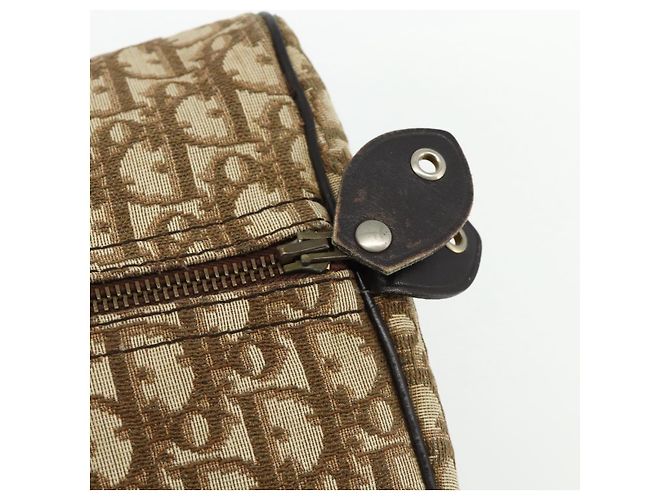 Christian Dior Trotter Canvas Hand Bag Brown Silver - vista 14