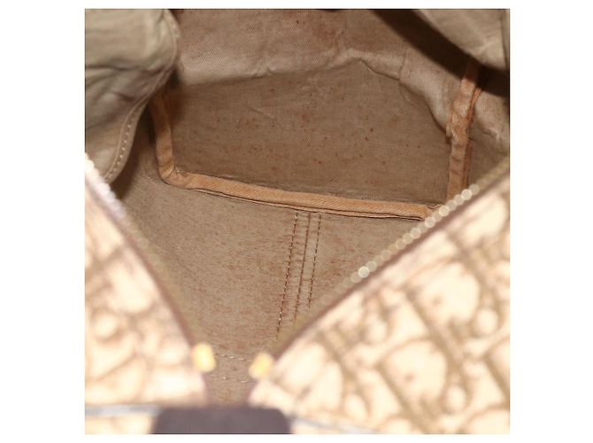 Christian Dior Trotter Canvas Hand Bag Brown Silver - vista 16