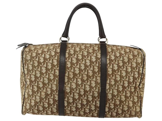 Christian Dior Trotter Canvas Hand Bag Brown Silver - vista 2