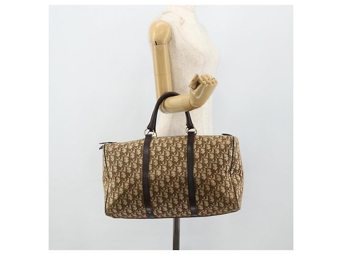 Christian Dior Trotter Canvas Hand Bag Brown Silver - vista 20