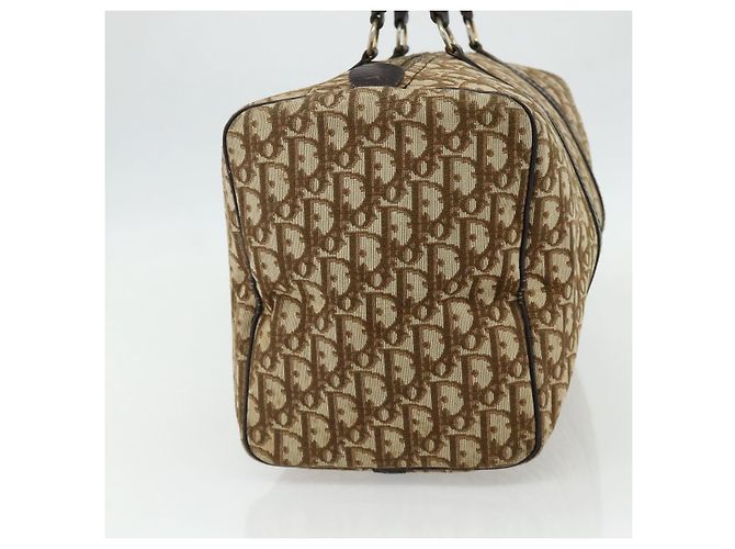 Christian Dior Trotter Canvas Hand Bag Brown Silver - vista 4