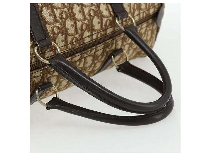 Christian Dior Trotter Canvas Hand Bag Brown Silver - vista 7