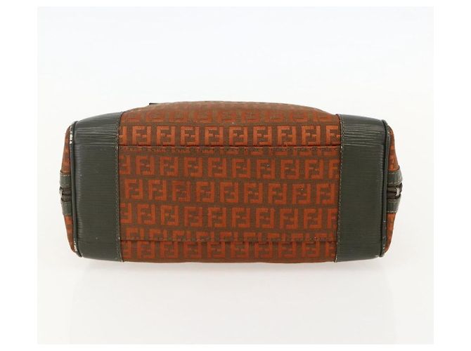FENDI Zucchino Canvas Hand Bag Brown - vista 5