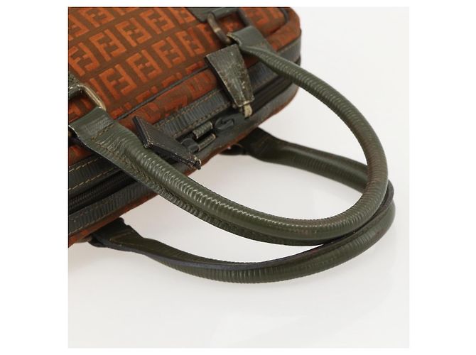 FENDI Zucchino Canvas Hand Bag Brown - vista 7