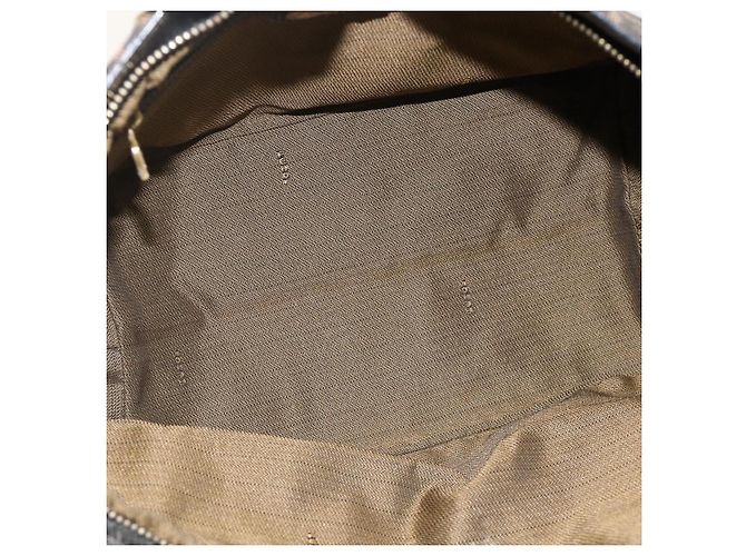 FENDI Zucca Canvas Hand Bag Brown Black - vista 12
