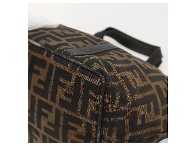 FENDI Zucca Canvas Hand Bag Brown Black - vista 15