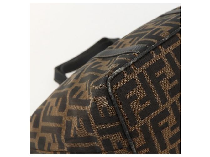 FENDI Zucca Canvas Hand Bag Brown Black - vista 16