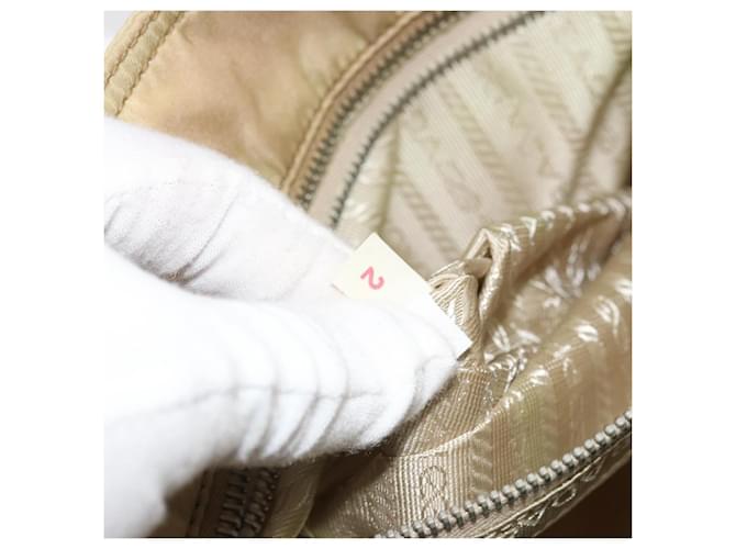 PRADA Tote Bag Nylon Beige Silver - vista 11