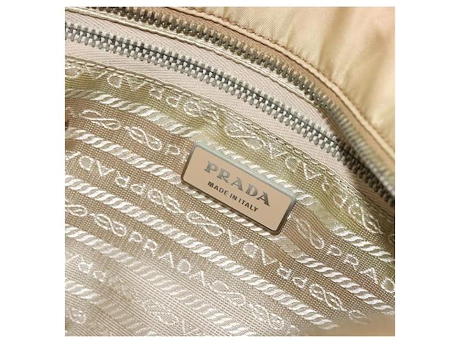 PRADA Tote Bag Nylon Beige Silver - vista 20
