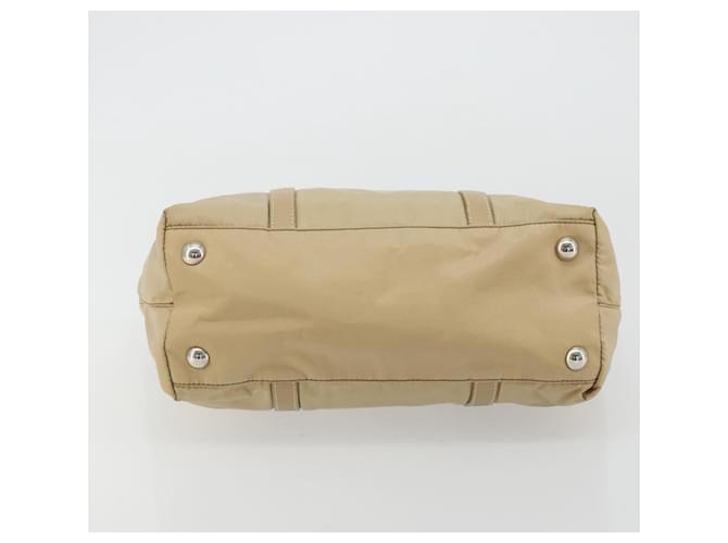 PRADA Tote Bag Nylon Beige Silver - vista 5
