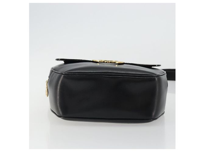 Céline CELINE Circle Shoulder Bag Leather Black Gold - vista 5