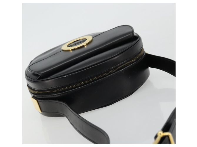 Céline CELINE Circle Shoulder Bag Leather Black Gold - vista 6