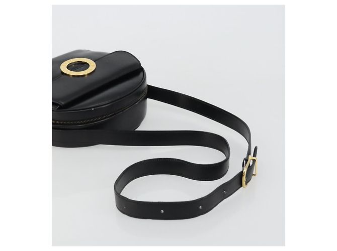 Céline CELINE Circle Shoulder Bag Leather Black Gold - vista 7