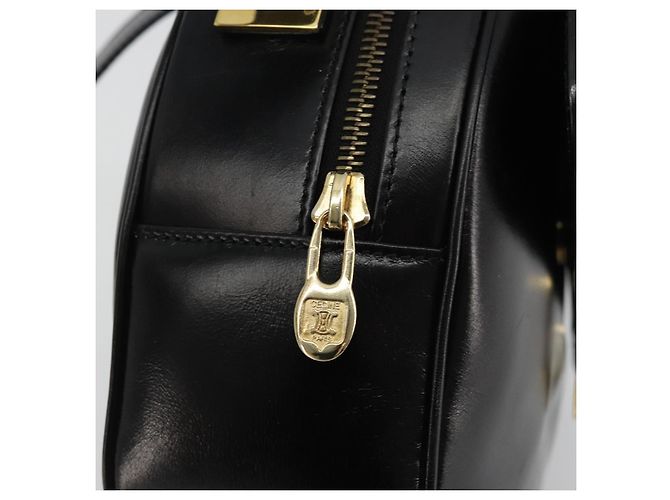 Céline CELINE Circle Shoulder Bag Leather Black Gold - vista 9