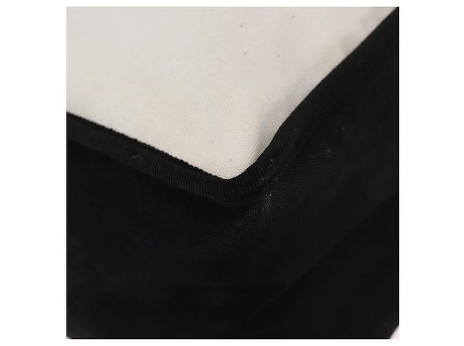 CHANEL Ladies First Tote Bag Canvas White Silver CC - vista 15