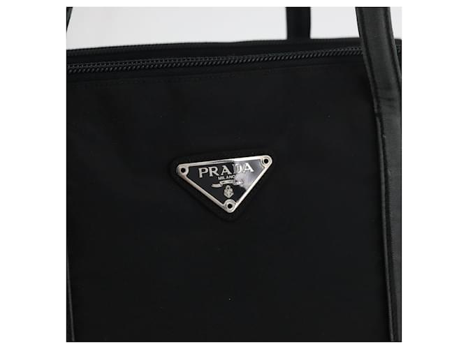 PRADA Tote Bag Nylon Black Silver - vista 18