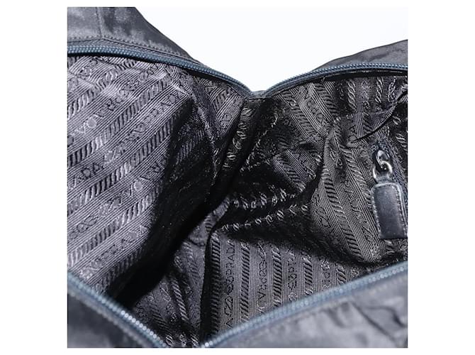 PRADA Tote Bag Nylon Black Silver - vista 21