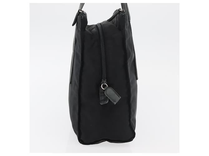 PRADA Tote Bag Nylon Black Silver - vista 4