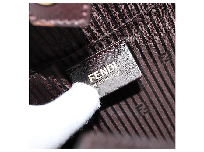 FENDI To joule Tote Bag Leather 2way Brown Gold - vista 12