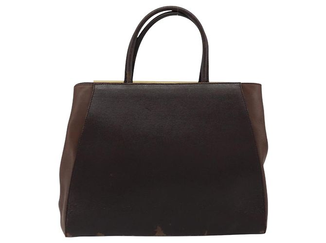 FENDI To joule Tote Bag Leather 2way Brown Gold - vista 2