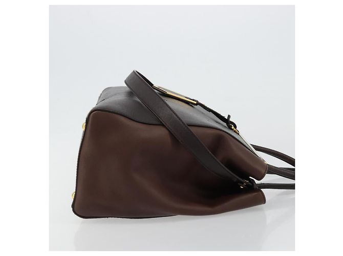 FENDI To joule Tote Bag Leather 2way Brown Gold - vista 3